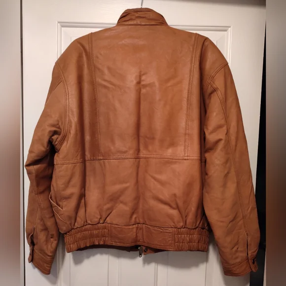 Genuine Brown Leather Jacket by Exploration - Picture 9 of 16